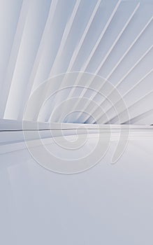 Empty ground with creative geometric structure background, 3d rendering