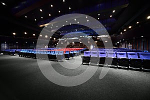 Empty hall before beginning of session