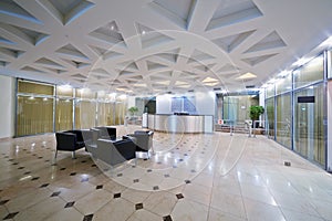 Empty hall at business center