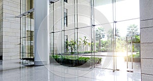 Empty hall in modern office building