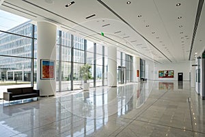 Empty hall in modern office building