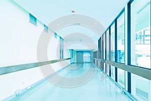 Empty hallway in the hospital