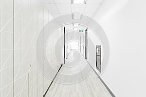Empty hallway in the hospital