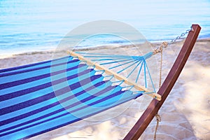 Empty hammock at seaside