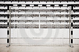 Empty handball net