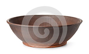 Empty handmade clay dish