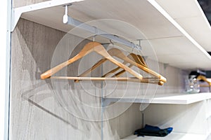 Empty hangers for clothes