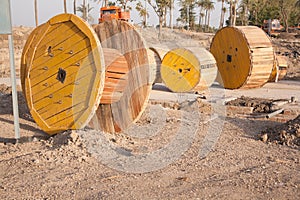 Empty high power electric cable Spool