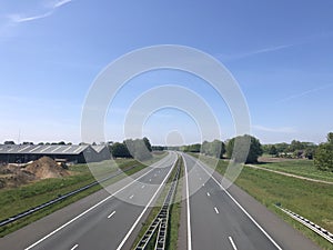 Empty highway around Westendorp