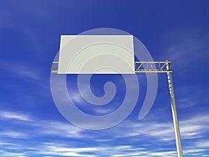 Empty highway billboard
