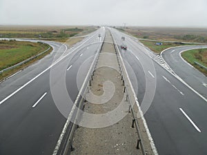 Empty highway - bird view