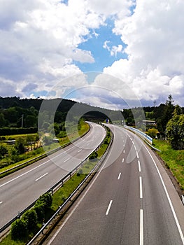 Empty highway during the coronavirus pandemic