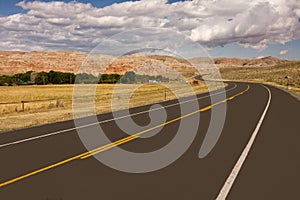 Empty highway in desert