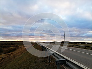 Empty highway road in country side