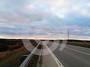 Empty highway road in country side