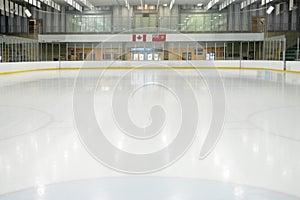 Empty Hockey Rink