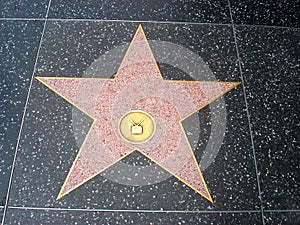 Empty Hollywood Star on the Sidewalk of Hollywood Boulevard