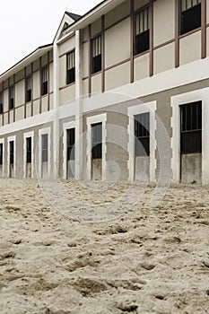 Empty horse barn