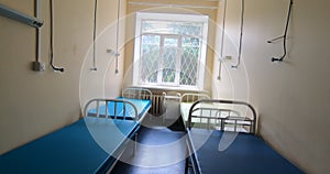 An empty hospital ward used for the treatment of diseases, health problems. Intensive care