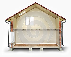 Empty house cross section