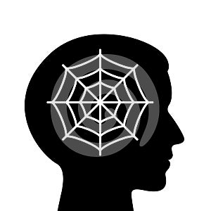 Empty human head vector icon