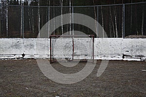 Empty ice hockey goal