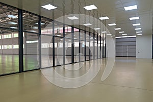 Empty , industrial background. Open space area