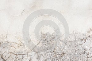 Empty interior for design, Old crack white concrete wall. Dirty white cement wall texture and background
