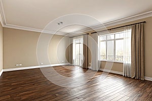 Empty interior room 3D illustration