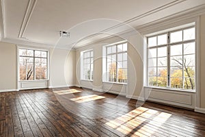 Empty interior room 3D illustration