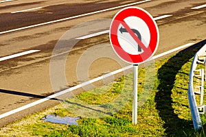 Empty interurban freeway road in France