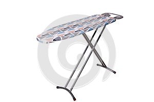 empty ironing board isolated on white background.