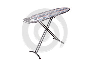 empty ironing board isolated on white background.