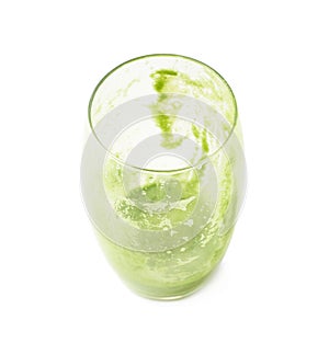 Empty juice glass isolated