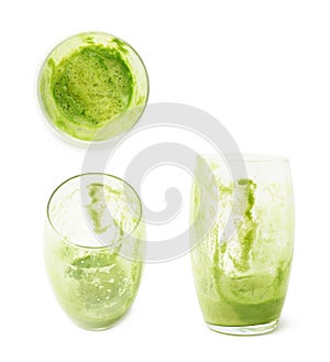 Empty juice glass isolated