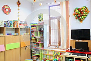 Empty kindergarten classroom