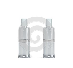 empty label packaging bottles for parfume brand presentation 3d render on white