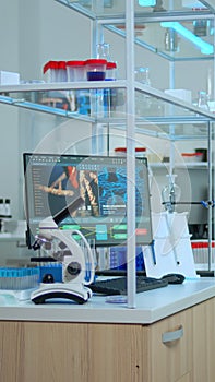 Empty laboratory modernly equipped