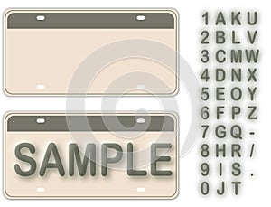 Empty License Plate
