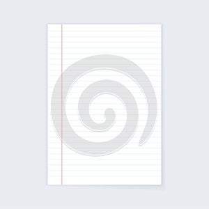 Lined paper sheet