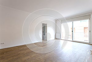 Empty living room of an apartment for rent