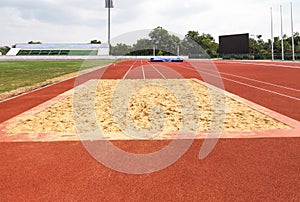 Empty long jump sand pit