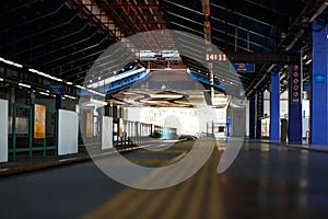 Empty LRT station somewhere in Kuala Lumpur