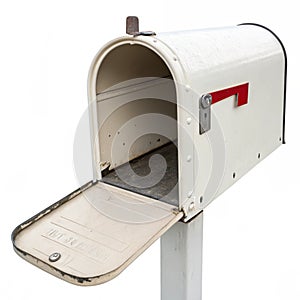 Empty Mailbox isolated on white background
