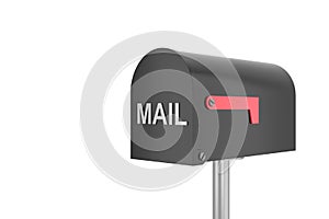 Empty mailbox website banner. 3D rendering