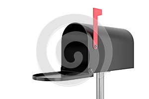 Empty mailbox website banner. 3D rendering