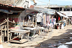Empty market in Manado photo