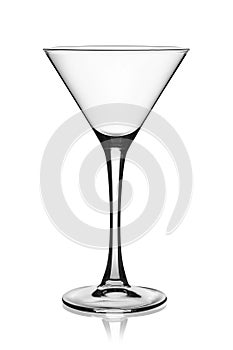 Empty martini glass.