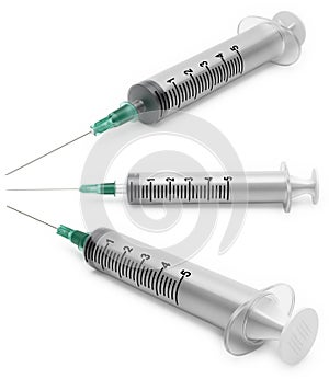 Empty medical syringe