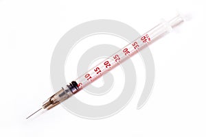 Empty medical syringe